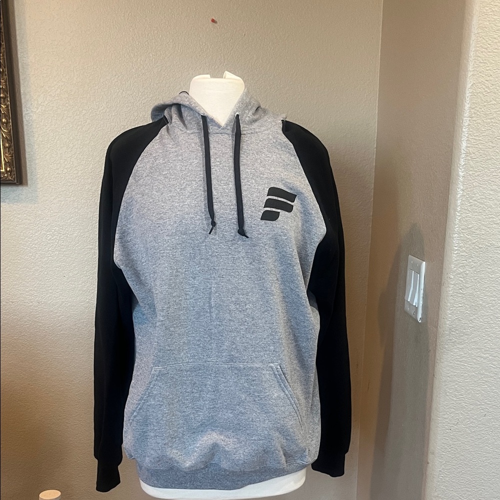 Jerzees Two-Tone Gray and Black Hoodie
